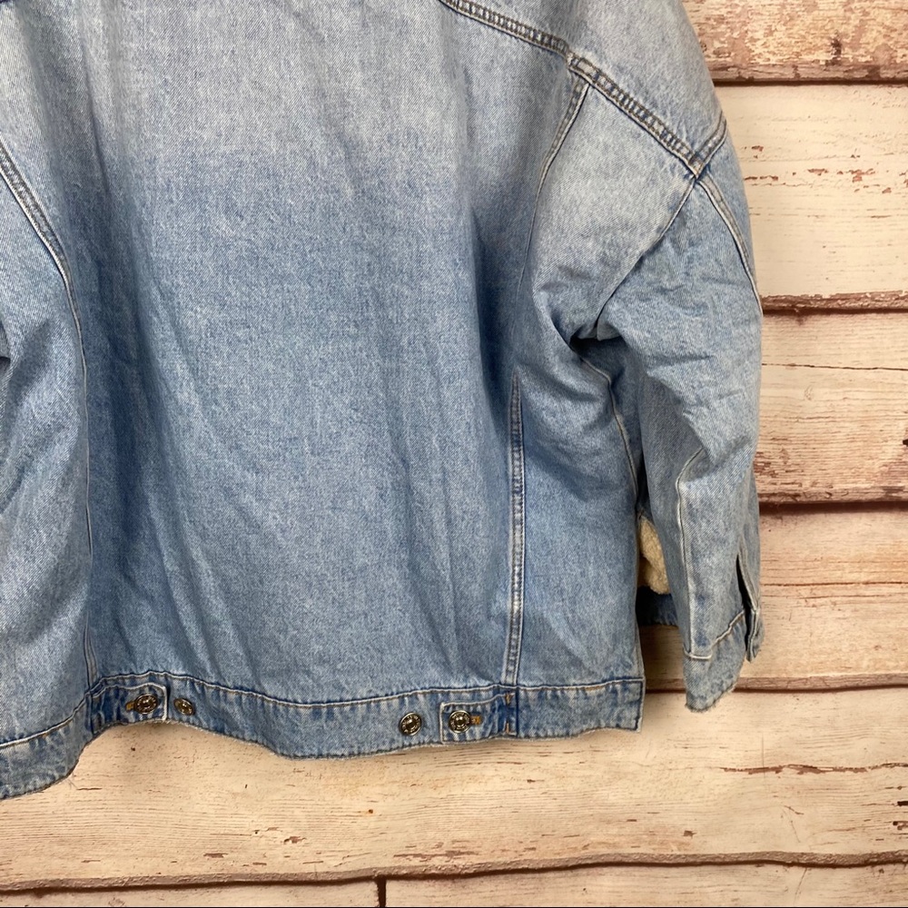 NWT Zara Oversize Denim Jacket w/ Faux Shearling - Picture 15 of 16